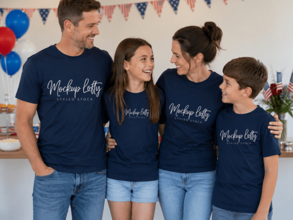 Download 4th of July BC3001 Family Group Mockup - Premium Resources
