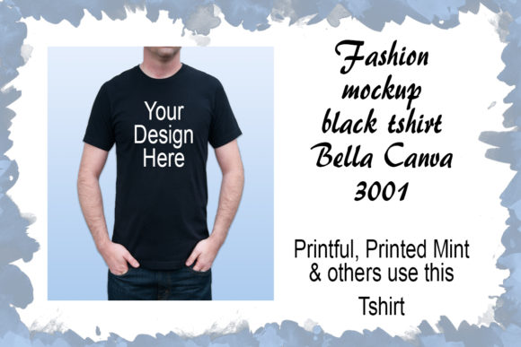 Download Fashion Mockup Black Tshirt Bella Canvas - Bella canvas Collection