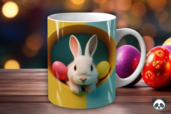 Download Rabbit &amp; Eggs 3D Easter Mug Wrap - Premium Resources