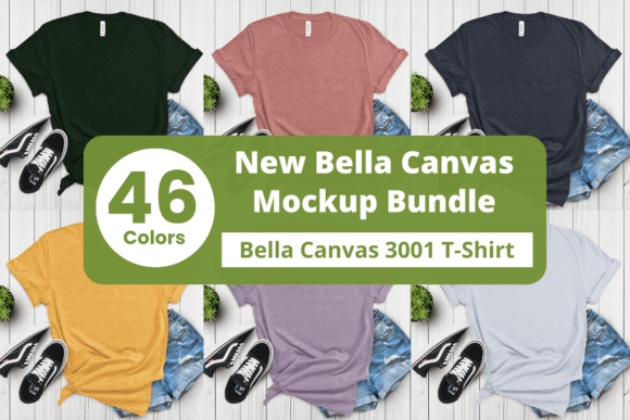 Download 46 Bella Canvas 3001 Mockup Bundle Vol 7 - Bella canvas Collection