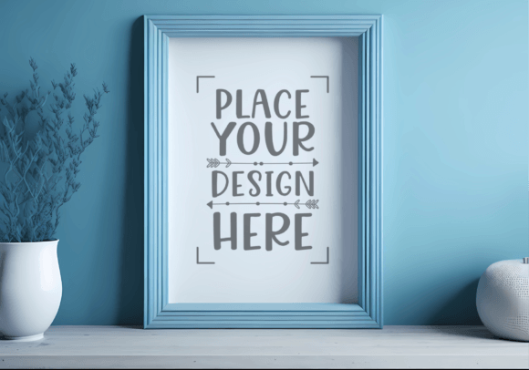Download Blue Wall Mockup, Poster Mockup - Wall mockup Collection