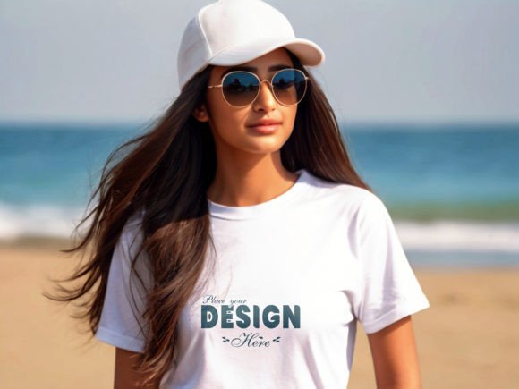 Download Beautiful Girl T-shirt Mockup Template - Shirt mockup template Collection
